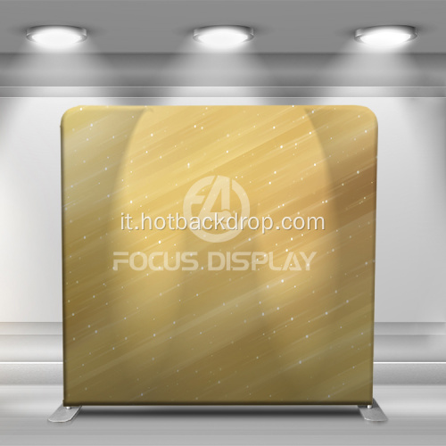 tela del display in tessuto tensione a strisce dorate